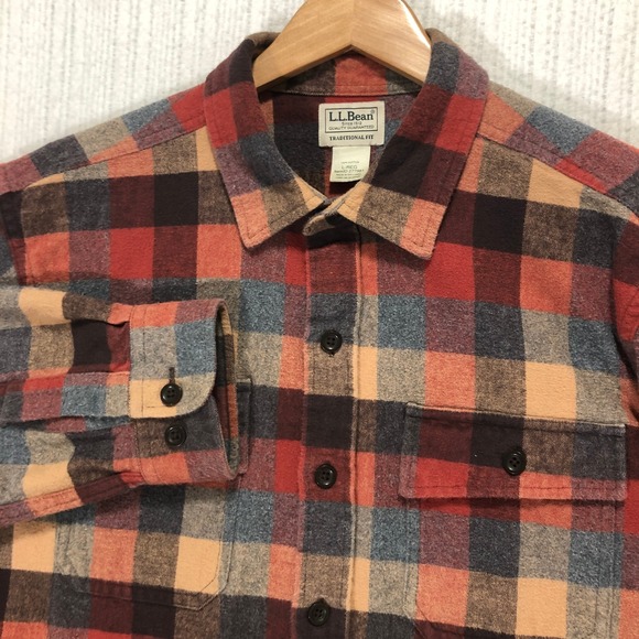LLBean Other - LLBean Traditional Fit Plaid Flannel Shirt Long Sleeve‎ Button Up Men L REG
